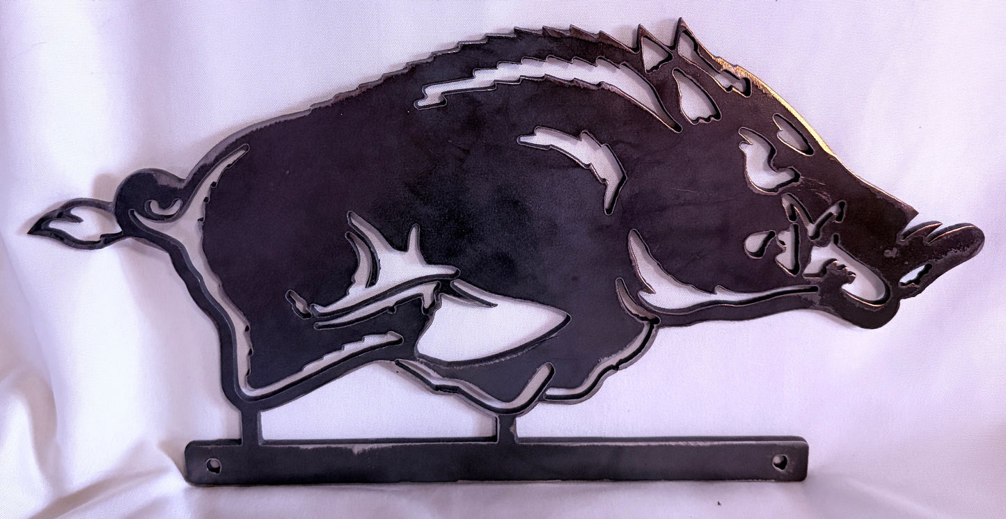 Small Razorback Metal Sign – 11.25" x 5.625"