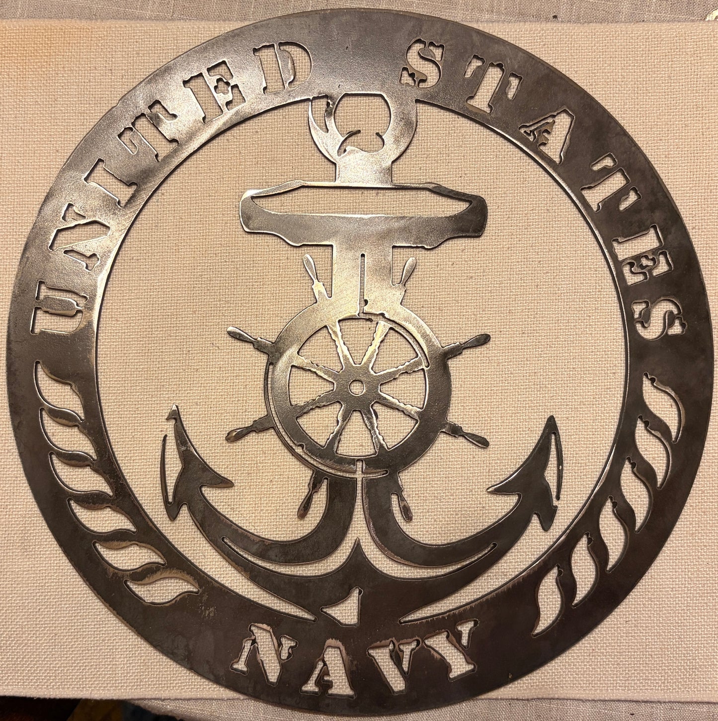 U.S. Navy Military Plaque – 11 Gauge Steel (12" x 12")