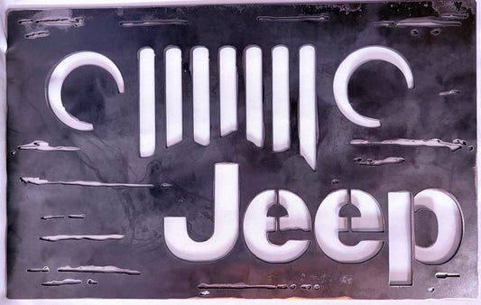 Jeep Metal Sign – 15.5" x 9.75"